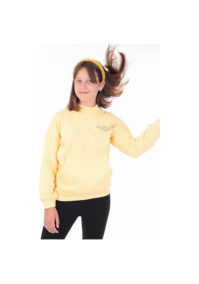 Toontoy Kids Toontoy Kız Çocuk Baskılı Sweatshirt Sarı
