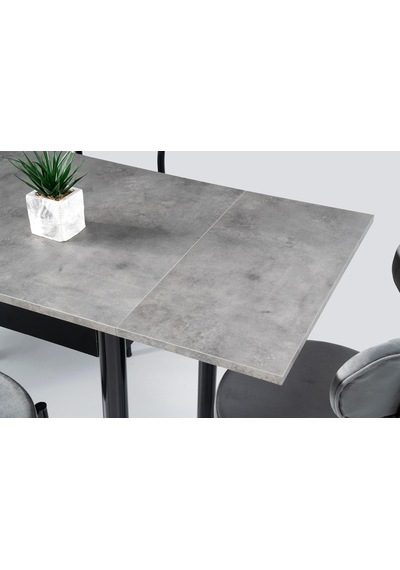 Smart Yandan Açılır Mutfak Masası 60x90cm Siyah Mermer