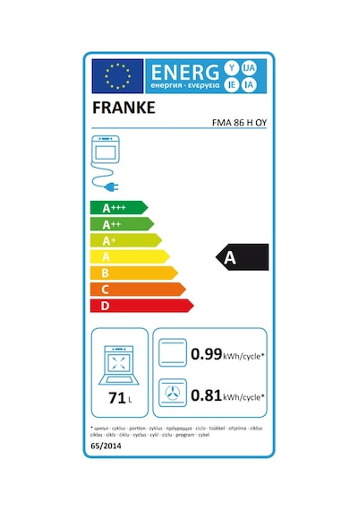 Franke FMA 86 H OY Maris Osyter 71 L Ankastre Fırın