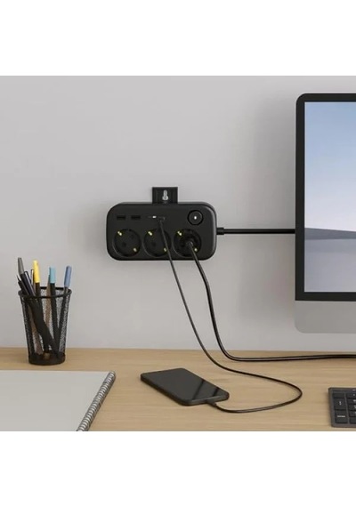 3'lü Priz + 4 Usb 2 Type-c + 2 Usb-a Çoklayıcı 0
