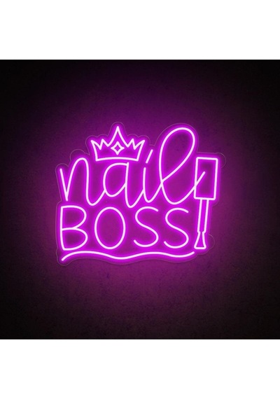 Nail Boss Yazılı Neon Tabela Pembe