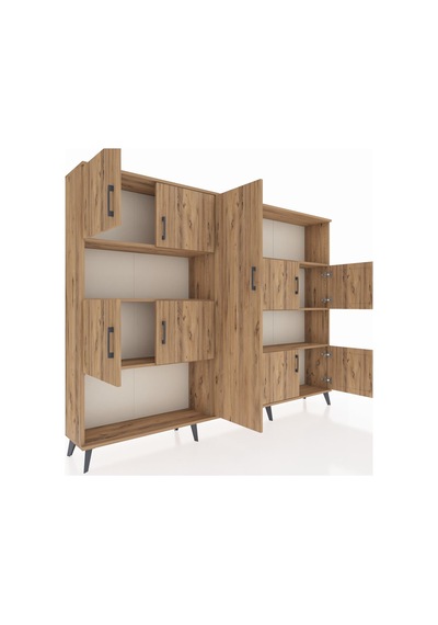 Arges Dolap 10 Raflı 9 Kapaklı 220x30x163 Çam-çam Atlas Çam - Atlas Çam Arges Dolap 10 Raflı 9 Kapaklı 220x30x163 Çam-çam Atlas Çam - Atlas Çam
