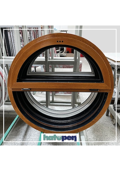 70cm YK Yuvarlak Pimapen Pencere Altınmeşe Klasik Isıcam