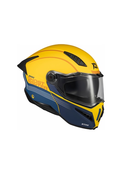 Axxis Ghostfighter Sv Bitone C13 Yellow Motosiklet Çene Açılır Kask Sarı Siyah