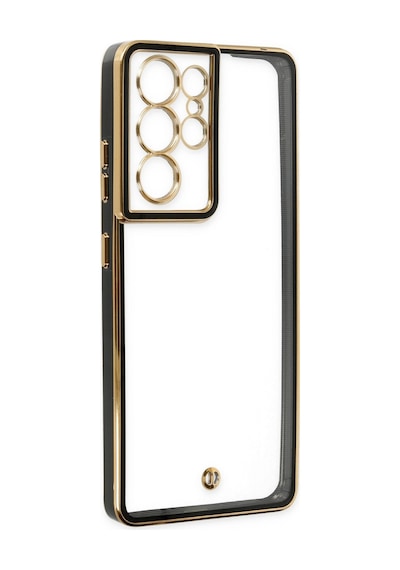 Samsung Galaxy Uyumlu - S21 Ultra Kılıf Liva Lens Silikon - Siyah