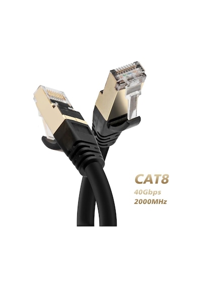 Network Kablo - Cat. 8 - Siyah - 2 Metre