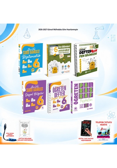 Çanta Yayınları 2026-2027 6. Sınıf Tüm Dersler 6 Kitap Türkçe Soru/türkçe Defter Hariç Tam Seri Set