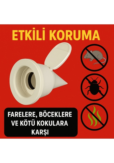 3 Adet Koku Önleyici Çekvalfli Adaptör Contaø50 Lavabo & Evyeler Diğer
