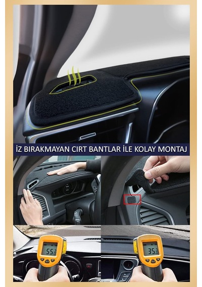 Guerrıno Torpido Koruma Halısı Siyah Kenar Renk Siyah Ford Tourneo Connect 2009-2012 İle Uyumlu Genel