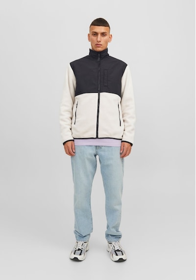 Jack & Jones Yüksek Yakalı Polar Ceket - Marvin 12235864 Moonbeam Koyu Siyah