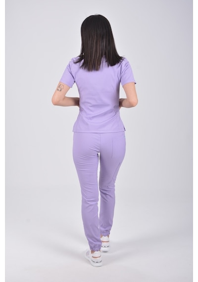 Lila Likralı Jogger Alt Üst Takım