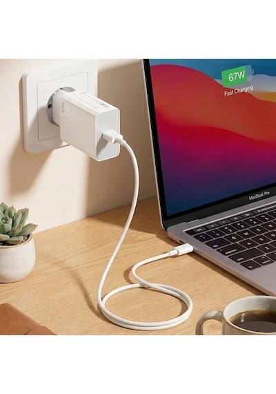 Buffer 67w Hızlı Şarj Adaptörü Usb To Type-c Pd Destekli, Akıllı Hızlı Şarj Başlığı, Güvenli Güç