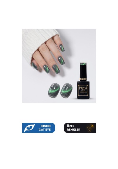 Misyul Uv Led Kalıcı Oje Nail Art 15 Ml Dynamic Disco Cat Eye Dc12