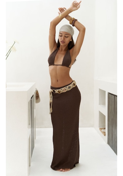 Mai Collection Mai Studios Co. Pangestu Üçgen Kahve Crop Etek Triko Takım Kahve Mai Collection Mai Studios Co. Pangestu Üçgen Kahve Crop Etek Triko Takım Kahve