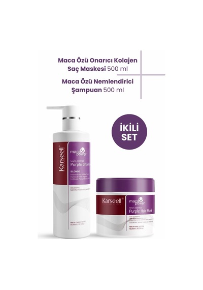 Set Maca Purple Mor Şampuan 500 Ml + Mor Maske 500 Ml - 754553702