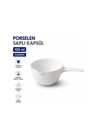 Porselen Saplı Kapsül 100 Ml Kaserol