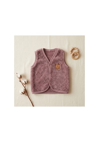 Deniva Kids Kız Bebek & Çocuk Gül Kurusu Ayıcık Armalı Yumuşak Dokulu Peluş Wellsoft Çıtçıtlı Yelek Deniva Kids Kız Bebek & Çocuk Gül Kurusu Ayıcık Armalı Yumuşak Dokulu Peluş Wellsoft Çıtçıtlı Yelek