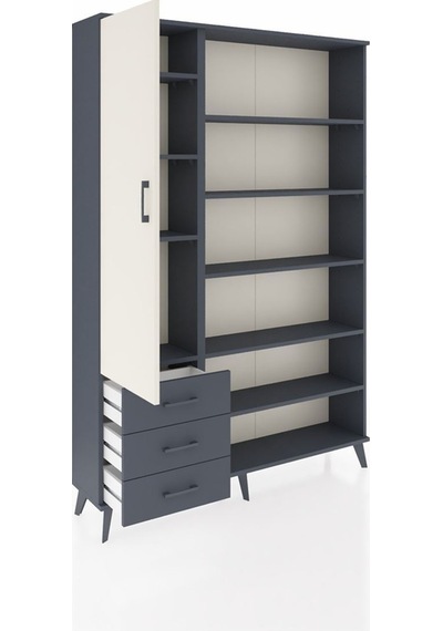 Arges Dolap 9 Raflı 3 Çekmeceli 3 Kapaklı 132x30x195 Antrasit-aytaşı/antrasit Aytası/antrasıt Arges Dolap 9 Raflı 3 Çekmeceli 3 Kapaklı 132x30x195 Antrasit-aytaşı/antrasit Aytası/antrasıt