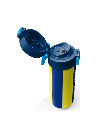 Coral High Kids Sarı Lacivert Çubuklu Pipetli Ve Direkt İçim Çelik Termos 500 Ml 31791 Çok Renkli