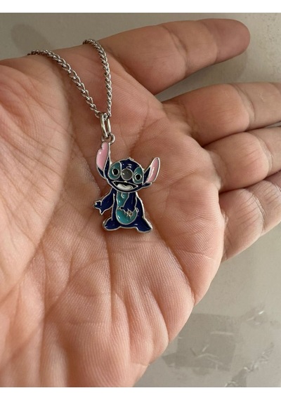Stitch Mavi Sevimli Karakter Figürlü Unisex Kolye Eğlenceli, Renkli Ve Neşeli Tasarım Çok renkli