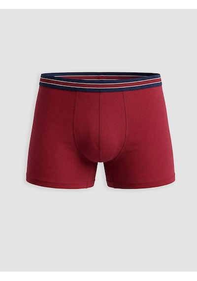 LC Waikiki Lc Waıkıkı Bordo Standart Kalıp Pamuklu Esnek Erkek Boxer 7'li