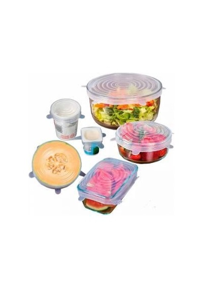 Yeniden Kullanılabilir Hava Almaz 6Lı Silikon Streç Kapak Seti Yı N1146447 Çok Renkli