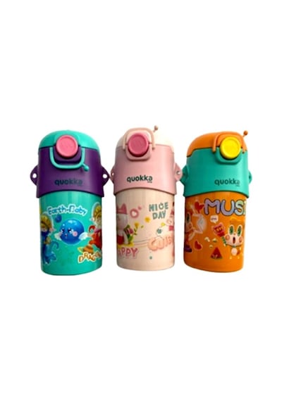 Taros Quokka Figürlü Çelik Matara Suluk 0.5 Lt Karışık - 1 Adet Çok Renkli