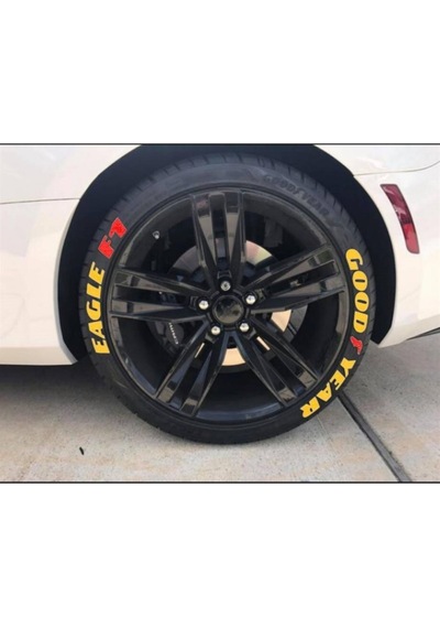 Good Year Eagle F1 Sarı Kalıcı Lastik Yazısı Good Year Eagle F1 Sticker 8 Kit Büyük Boy