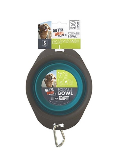 M-pets Kedi Ve Köpekler İçin Katlanır Silikon Mama Ve Su Kabı Mavi 420 Ml 244-51019.02