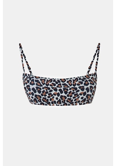 Amarelle Capetown Leopar Desenli Bralet Çıkarılabilir Pedli Bikini Üst Leopar