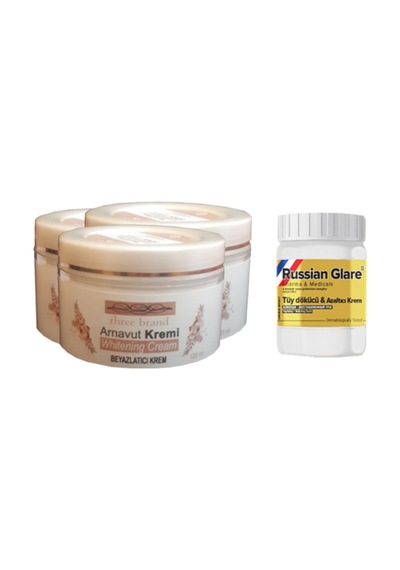 Three Brand 100 Ml Arnavut Aklık 3 Adet + Russıan Glare Tüy Dökücü Azaltıcı Merhem 50ml 1 Ad
