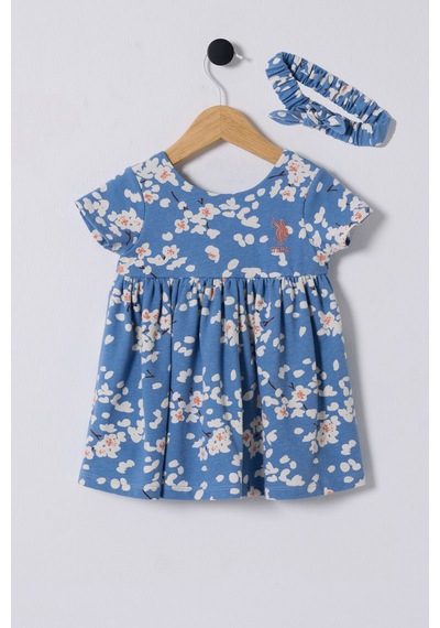U.S. Polo Assn. Kız Bebek Mavi Elbise 5274-47893 Mavi