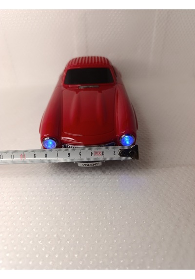 Klasik Araba Bluetooth Hoparlör Fm Radyo Usb Tf Aux Destekli Speaker - Kırmızı- Tek Ebat