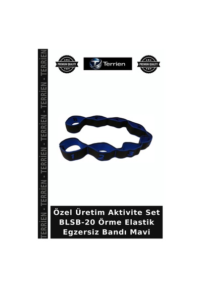 Özel Üretim Aktivite Set Blsb-20 Örme Elastik Egzersiz Bandı Mavi