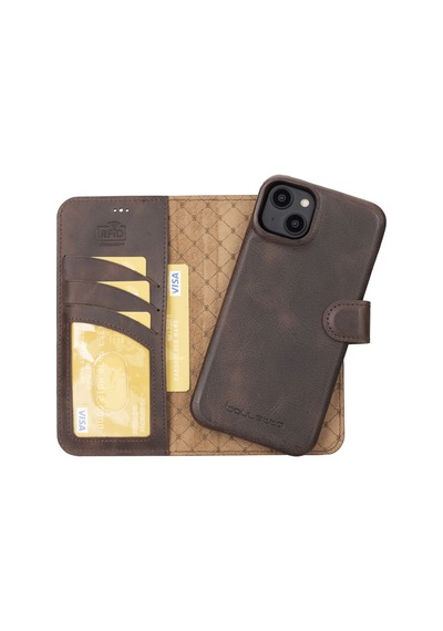 Bouletta Apple Uyumlu iPhone 14 Deri Kılıf Mw36 Tn03