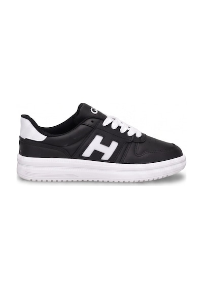 Ayakkabı Fuarı Elit Asqla1457 Kadın Klasik Sneaker Siyah - Beyaz
