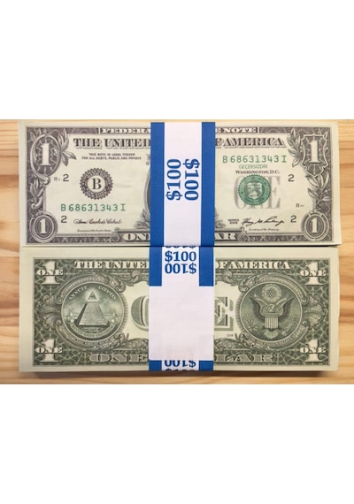 Axe Tools 1 Balya Geçersiz Sahte 100 Adet Koleksiyon 1 Amerikan Doları Çil Para
