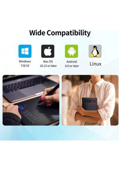 Tr A15 Pro 10x6 İnç Profesyonel Grafik Tablet, 16384 Yüksek Seviye Basınç Hassasiyetli Profesyonel 5080 Lpı Grafik