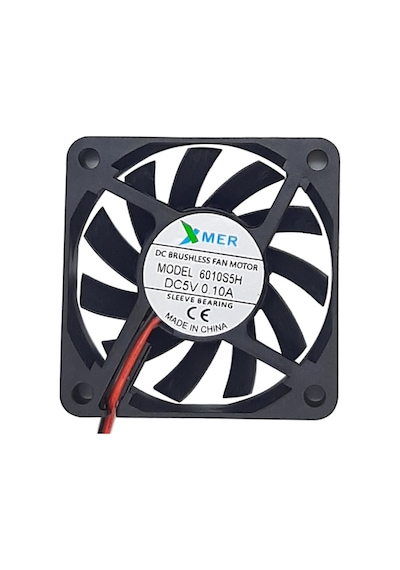 Xmer 60X60X10Mm 5V 0.10A 2 Kablolu Fan