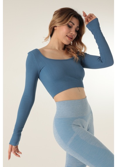 Doremi Seamless Straplez Uzun Kollu Fitilli Büstiyer 001