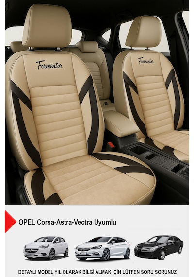 Formentor Tay Tüyü Oto Koltuk Kılıfı Opel Corsa-astra-vectra Uyumlu Bej