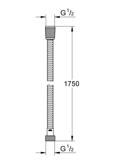 Grohe Vitalioflex Metal 1750mm Metal Duş Hortumu Krom 2750300 Diğer