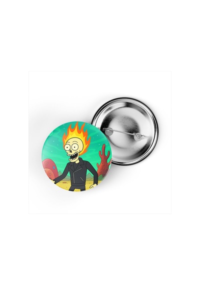 Ghost Rider - 44 Mm İğneli Çanta Rozeti - 5 Adet Diğer