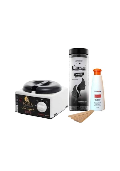 Ege Sir Profesyonel Egesir Ağda Makinası + Arcade Sir Ağda Black + Ağda Temizleme Yağı + Spatula