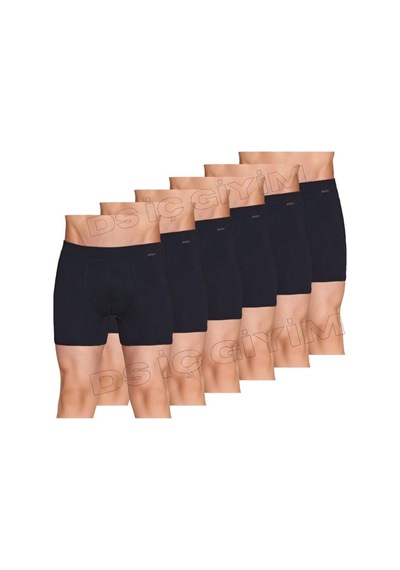 Berrak 4434 Erkek Likralı Micro Modal Boxer 6 Adet Siyah