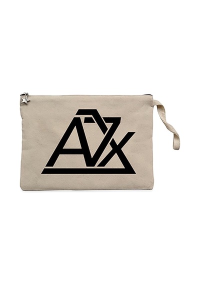 Avenged Sevenfold A7X Logo Krem Clutch Cüzdan / El Çantası Krem