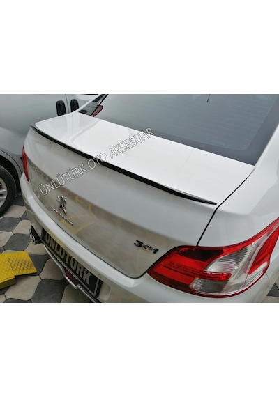 OtoÇizgi Peugeot 301 Bagaj Üstü Spoiler - Spoiler PARLAK SİYAH - BEYAZ OtoÇizgi
