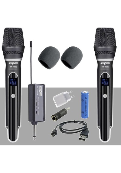 Lastvoice Tx-102e Çok Amaçlı Uhf Telsiz Kablosuz Çiftli El Mikrofon