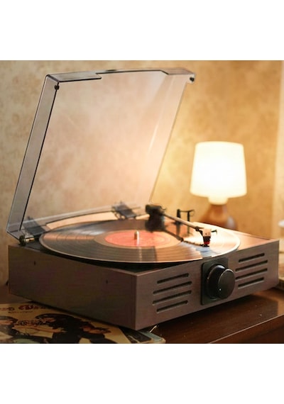 Midex MTX-106BN 3 Devir Nostaljik Retro Pikap Plak Çalar + İğne