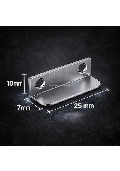 Proalet Çekmece Kilidi Karşılılığı, Sac, 25x10x7 Mm, Metal Gövde, Dayanıklı, Montaj Uyumlu, Mobilya, Dolap, Kapak, Kilit, Sabitleme Parçası, Çinko Alaşımlı, Sabitleme Uygunluğu Yüksek 25 Adet
